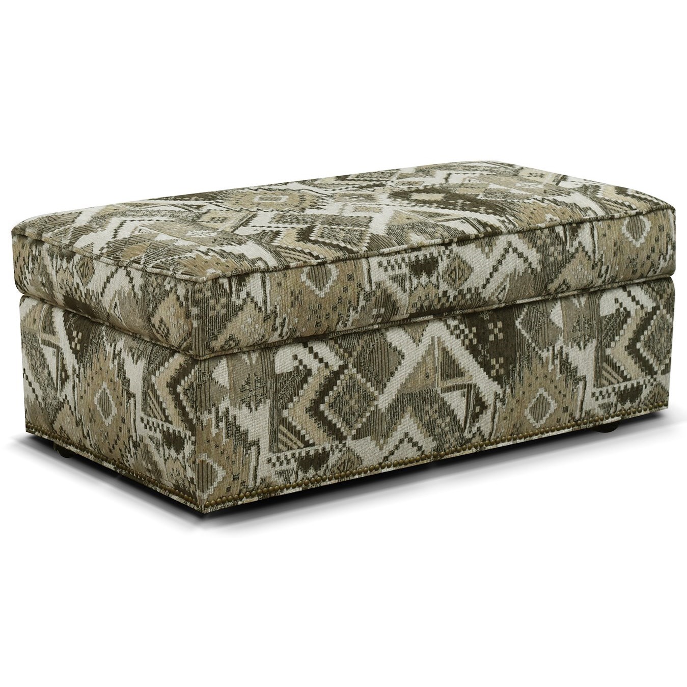 England June 2A0081N Rectangular Storage Ottoman with Nailhead Trim